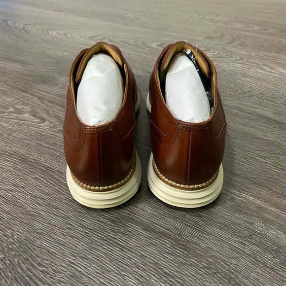 COLE HAAN Mens Original Grand Woodbury Brown Leather Wingtip Oxford Shoes C26471 main image 7